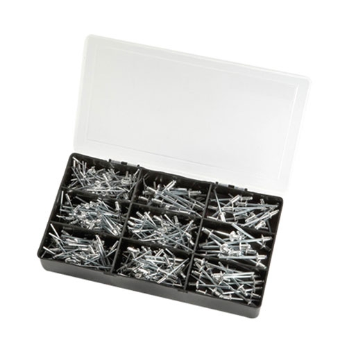 Aluminum Rivets/ 500 rivets in 9 sizes